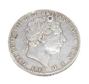 Coin. A George III crown 1818.