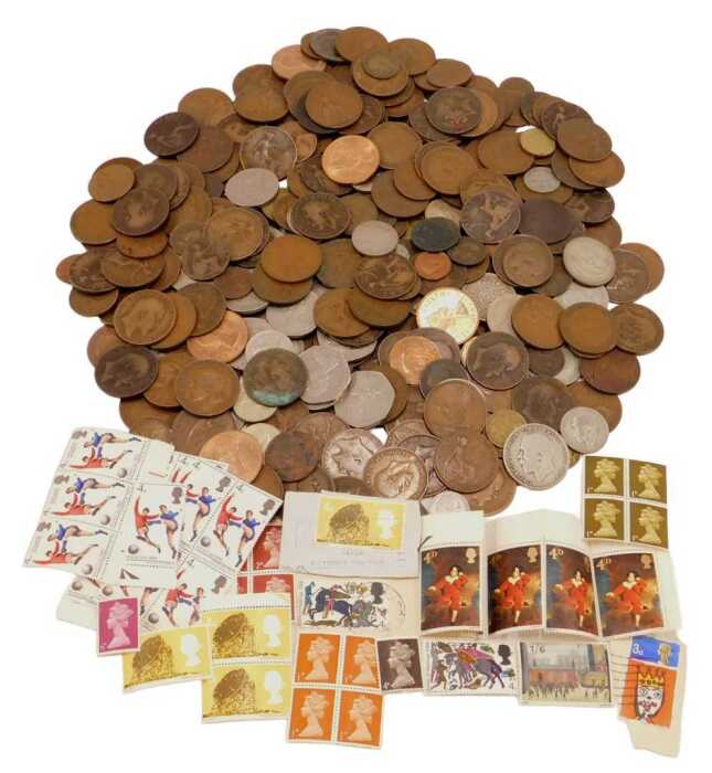 Various coins, mainly George V low denomination, to include a small quantity of silver and...