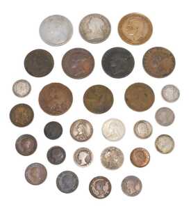 Coins. A Victorian gothic florin 1880, 1896 florin, another low denomination, six pence of good...