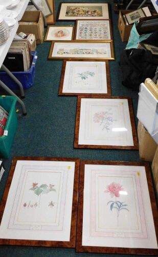 Framed pictures and prints, including embroidered pictures, portraits, landscapes, etc. (a...