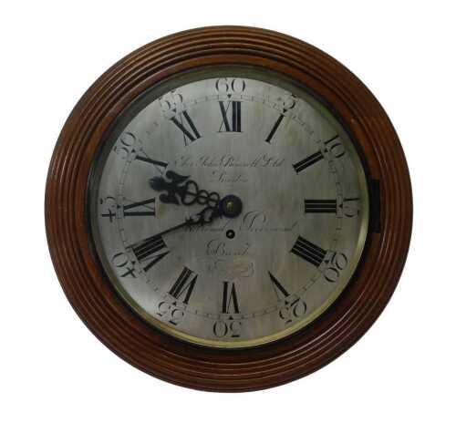 An early 20thC oak cased single fusee wall clock by Sir John Bennett Ltd, for the London...