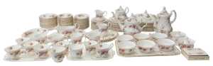 A Royal Albert porcelain Lavender Rose pattern part tea, dinner and coffee service, to include...