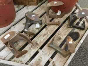V - Various cast iron shoe lasts, some named, early 20thC, 21cm high, etc. (5) NB. VAT is payable on...