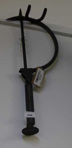 V - A vintage iron thatcher's needle, with D-end section, 56cm high. NB. VAT is payable on the...