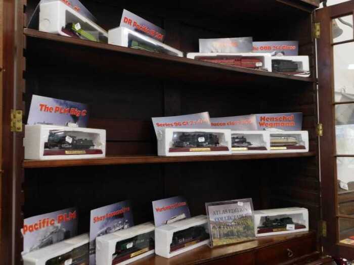 V - Various Atlas Edition collectable model trains, to include The Crampton, Henschel W4egmann-6-4,...