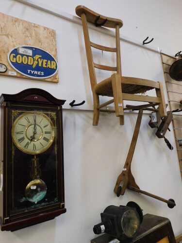 V - An early 20thC cast iron carriage lamp, of cylindrical form, with Botwood mount, various other...