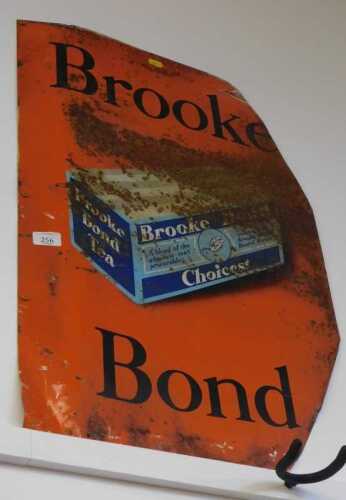 V - An early 20thC vintage enamel Brooke Bond advertising sign, with Brooke Bond Choicest tea box,...