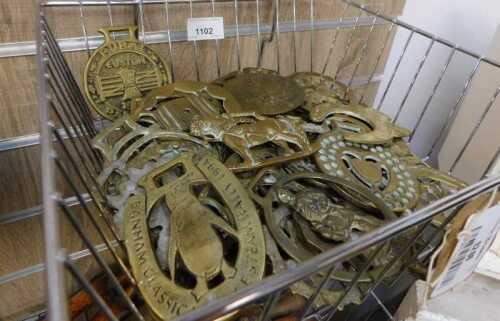 V - Various horse brasses, including Rutal Euston, 8cm high, etc. (a quantity) NB. VAT is payable on...