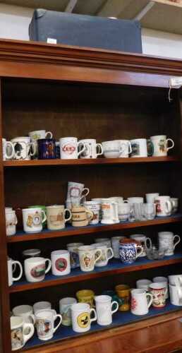 V - Various Royal commemorative and other mugs, advertising mugs, others, etc., to include Queen...
