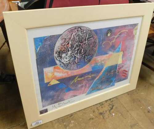 V - M Blouet (20thC). Abstract print, 60cm x 77cm. NB. VAT is payable on the hammer price. CAVEAT...