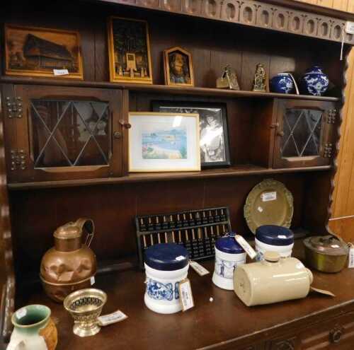 V - Bygones and collectables, etc., Osborne-style plaques, to include Bunyon's Statue, Bedford, 25cm...