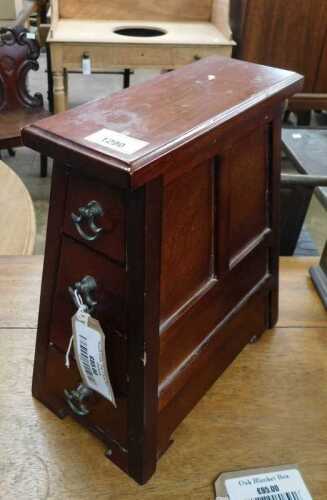 V - A 20thC mahogany table chest, with four graduated drawers, of small proportion, 30cm high, 26cm...