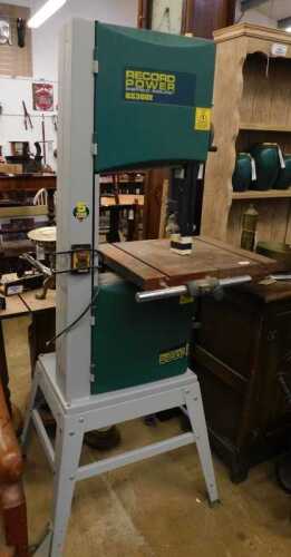 V - A Record powered BS3008 freestanding saw, 165cm high. NB. VAT is payable on the hammer price....