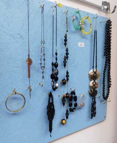 V - Various costume jewellery, bangles, beads, bead necklaces, 53cm long, etc. (a quantity) NB. VAT...
