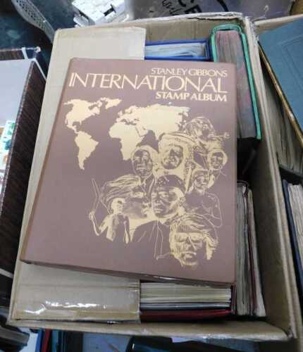V - Various stamps, a large quantity of albums containing world-used stamps, a Stanley Gibbons...