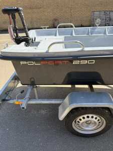 V - A Polport 290 fishing boat, with electric engine and trailer. NB. VAT is payable on the hammer... - 9