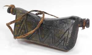 A group of Vietnamese Xedang/Sedang wares, to include a carved wooden mask, 32cm high, a novelty... - 2