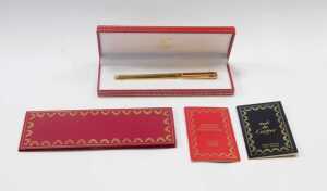A Must de Cartier Paris Stylo Feuter felt tip pen, serial number 033070, boxed, with leather... - 2