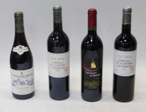 Alcohol, comprising bottles of red wine to include Chateau le Clariere, Chateau de Dracy, and a... - 2