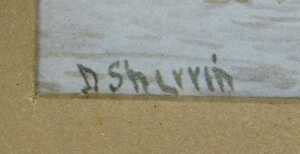 D Sherrin (19thC School). River scenes, depicting figures in boats and on land before buildings,... - 5
