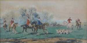 A group of equine interest pictures, comprising a pastel study of a dapple grey horse,... - 3