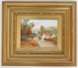 Thomas Broxton (20thC School). A Sunny Day, oil on board, titled to frame and dated 1925, 10.5cm... - 2