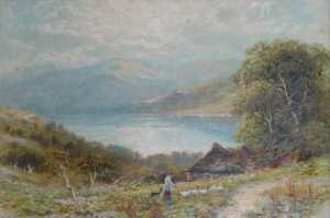 Robert Davis (20thC School). A study of two swans on a lake, oil on board, signed, 19cm x 24cm,... - 4