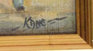 A group of pictures, comprising Kane, King's Parade opposite King's College Cambridge, oil on... - 3