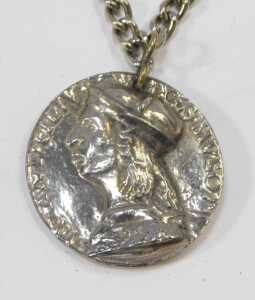 A Victorian silver backed hand mirror, embossed with flower head and scrolling motifs, with a... - 2