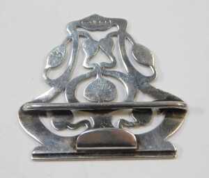 A Victorian silver backed hand mirror, embossed with flower head and scrolling motifs, with a... - 6