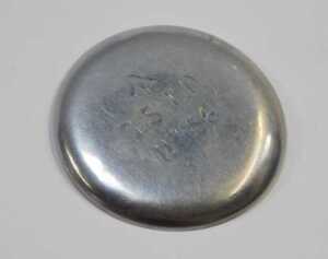 A WWII stainless steel 1940s pocket watch, with black and white painted dial, with bezel wind,... - 3