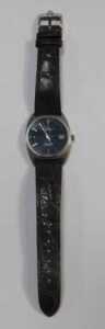 An Omega Seamaster gentleman's wristwatch, with a blue face and date aperture, in a stainless... - 2
