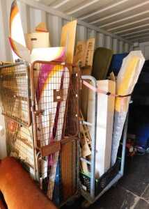 A quantity of model aircraft parts. (2 cages)