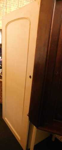 A section of a Victorian mahogany wardrobe, enclosing two drawers below four slides, later...
