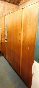 Two Leibus wardrobes, both twin door, one with mirror to front.