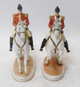 Two Wie Austrian porcelain figures, modelled as Picouette-Spanische Reitschule and... - 2