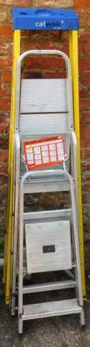A Youngman Catwalk ladder, together with a Youngman A frame ladder, and another. (3)