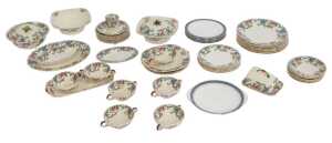 A group of Royal Cauldon pottery Victoria pattern dinnerwares, to include twin handled soup...