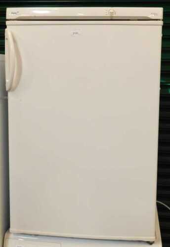 A Lec under-counter fridge, in white.