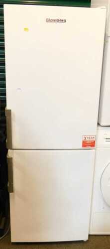 A Blomberg fridge freezer, in white.