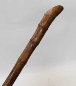 A late Victorian simulated bamboo sword stick, 80cm high. - 2