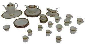 A Royal Chelsea porcelain Tiranon pattern part tea and coffee service. (2 trays)