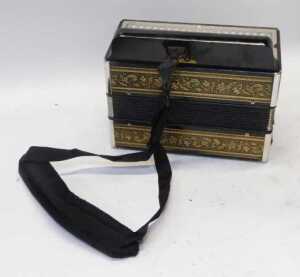 A Hohner ten-button accordion, 28cm wide, cased, together with The Victor Antoria ten-button... - 3