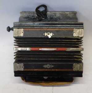 A Hohner ten-button accordion, 28cm wide, cased, together with The Victor Antoria ten-button... - 5
