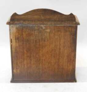 A Victorian mahogany apprentice chest, the top with a raised back above two short and three long... - 3