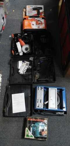 Tools, to include a Black and Decker paint stripper, model BD1610E, a Black and Decker jigsaw,...