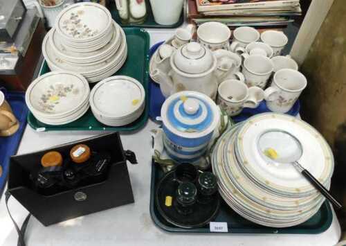 Ceramics and household wares, including a large blue and white Cornishware coffee pot with lid,...