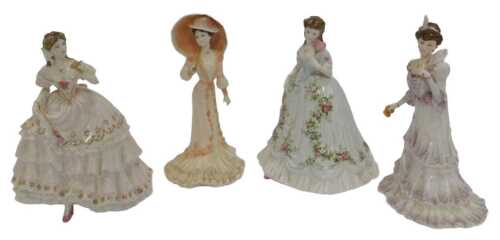 Two Royal Worcester porcelain figures, modelled as Fairest Rose, limited edition 3907/12500, and...