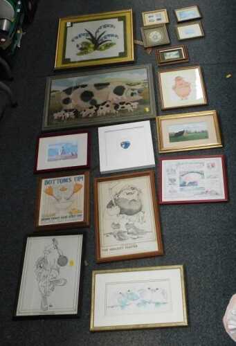 Pictures and prints, to include landscapes, portraits, still life, etc. (16)