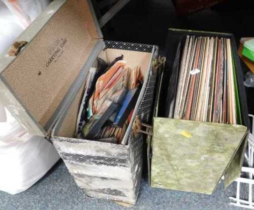 LPs, to include Christmas music and easy listening LPs, in two record cases.